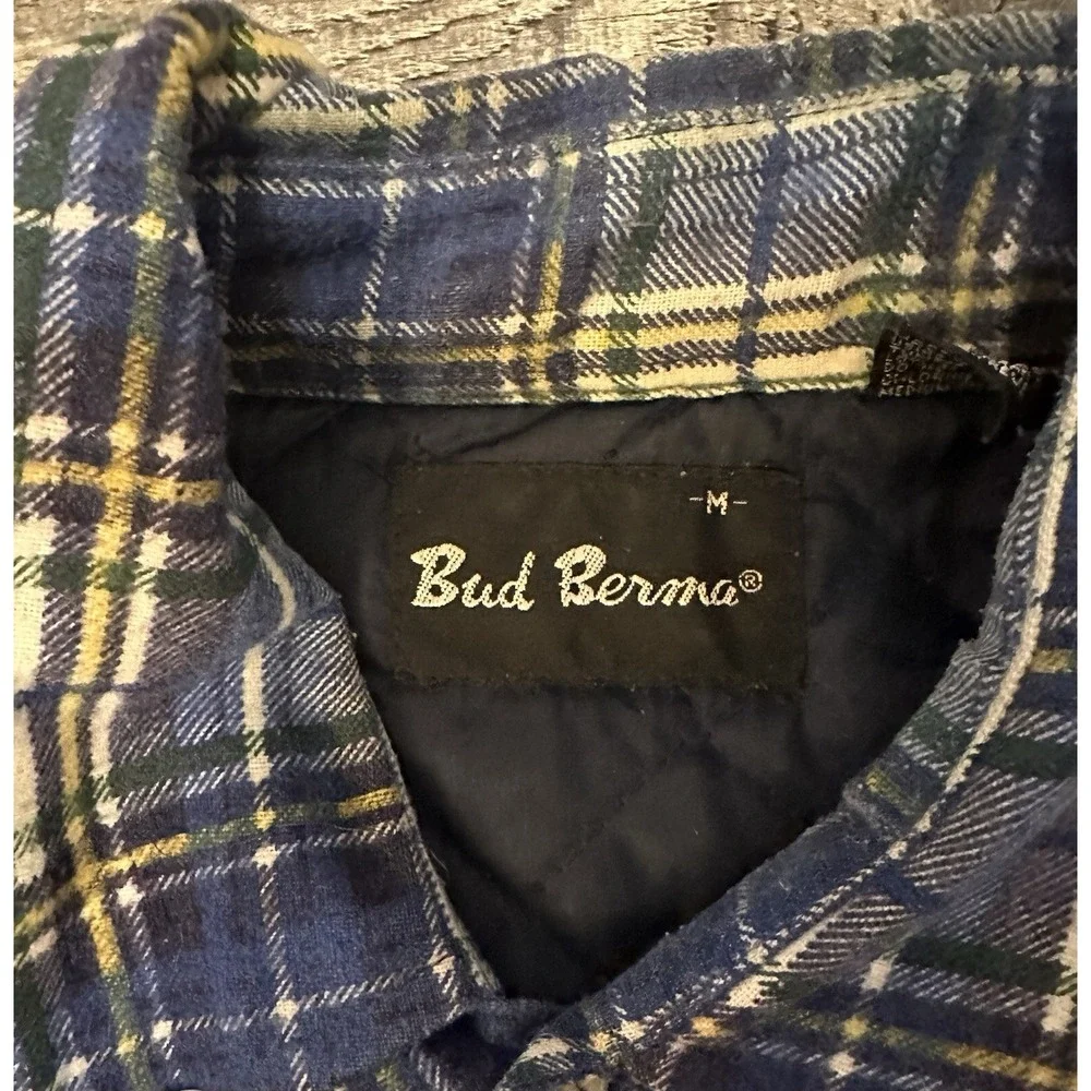 Bud Berma Quilted lined  Flannels‎ Lot Of 2 Size Medium
